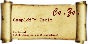 Csaplár Zsolt névjegykártya