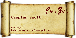 Csaplár Zsolt névjegykártya